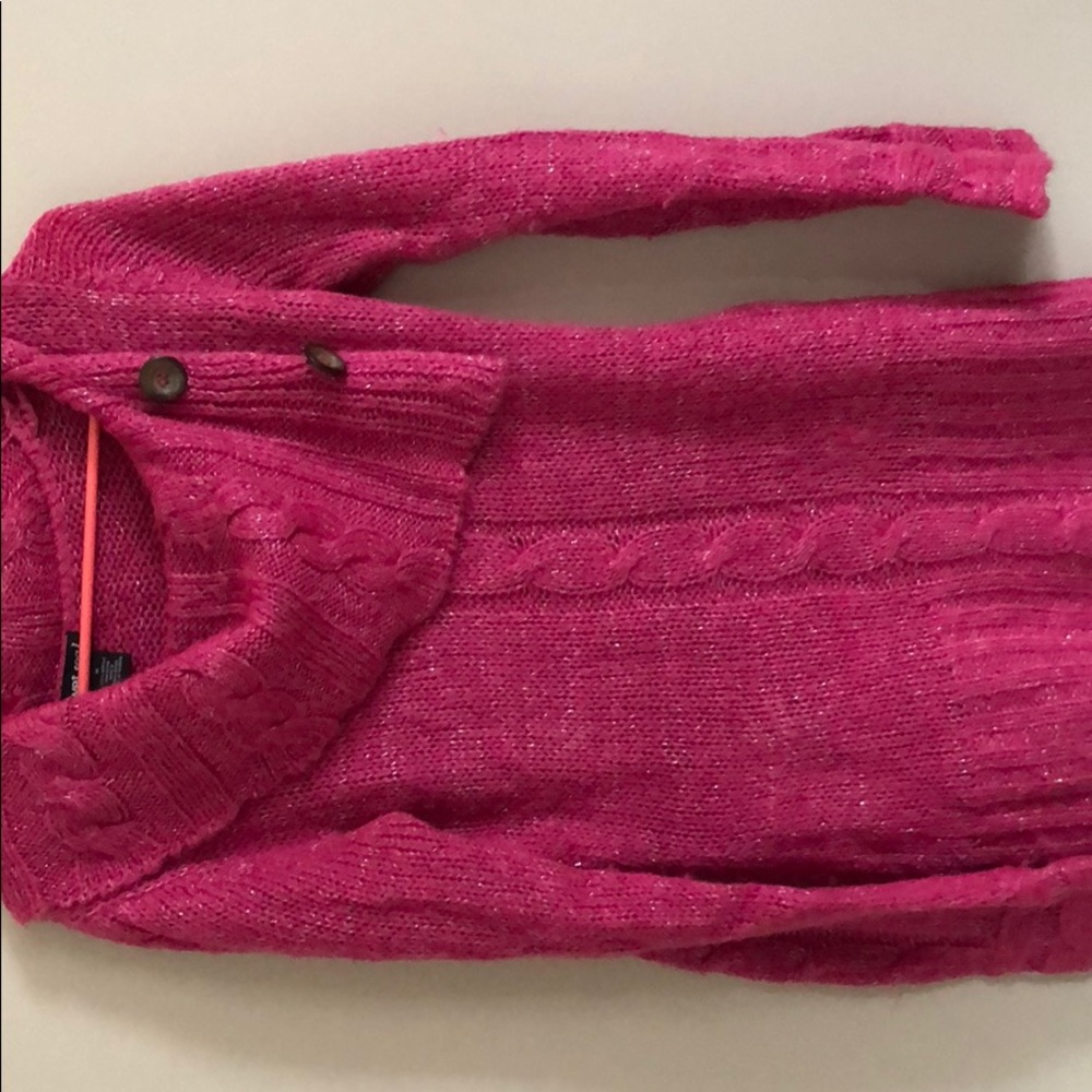 Pink button sweater